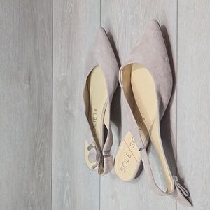 Sole Society Women Anthropologie Rhyes Leather The Pointed Toe flats shoes 8.5M